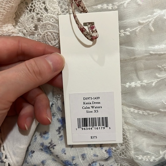 LOVESHACKFANCY
Kesia Embroidered Lace Halter Mini Dress xs - Picture 5 of 5